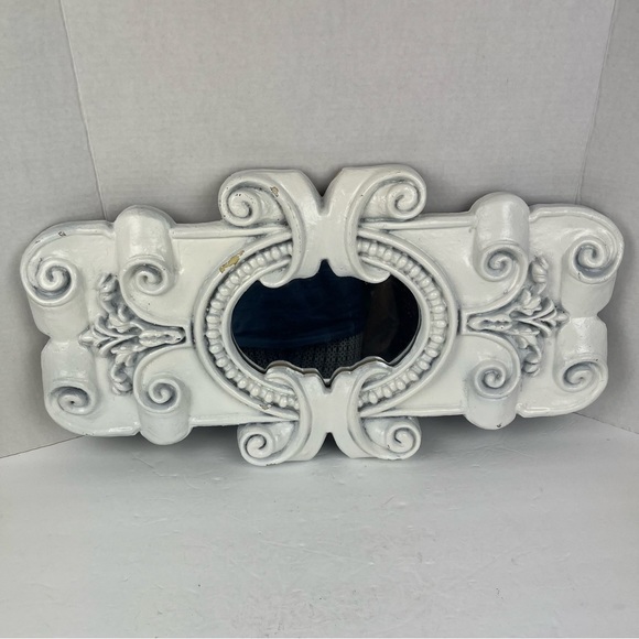 Vintage architecture medallion molded fiberglass mirror/Regency Baroque - Picture 2 of 16